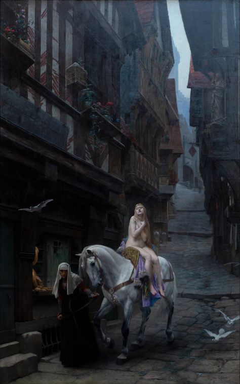 Jules Joseph Lefebvre, Oil Painting Woman, Istoria Artei, Lady Godiva, Art Classique, Academic Art, Historical Painting, Tableau Art, Art Disney