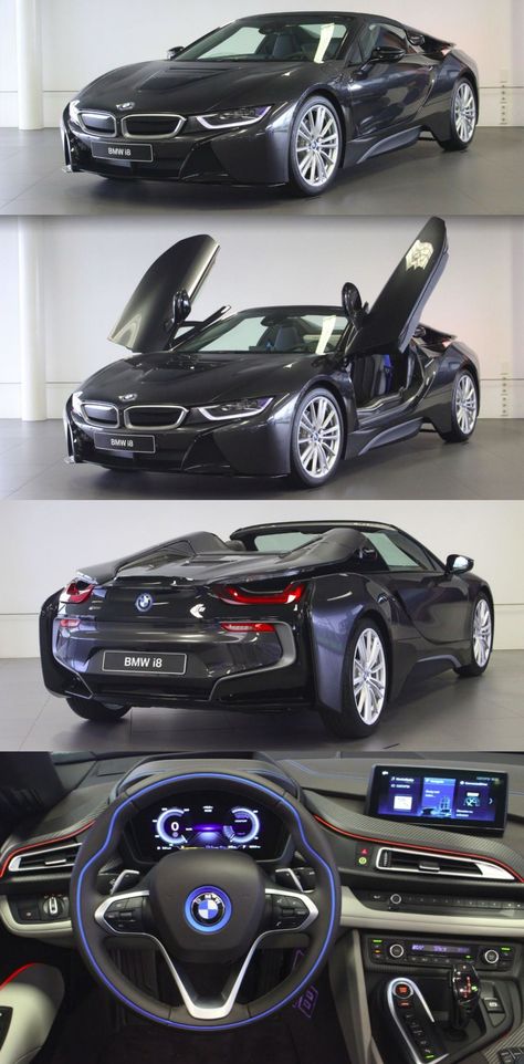 Bmw I8 Roadster Black, Mobil Bmw Sport, Bmw I8 Custom, Bmw I8 Interior, Bmw I8 Black, Car Aesthetic Wallpaper, I8 Bmw, Bmw Roadster, Aesthetic Wallpaper 4k