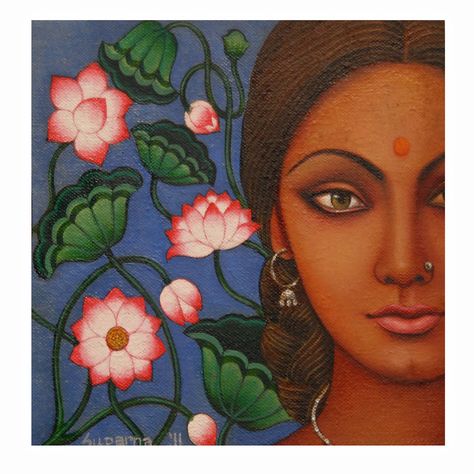 Mandalas, Indian Contemporary Art, Poster Color Painting, Kerala Mural Painting, Buddha Art Painting, Indian Art Gallery, Madhubani Art, Female Art Painting, Indian Folk Art