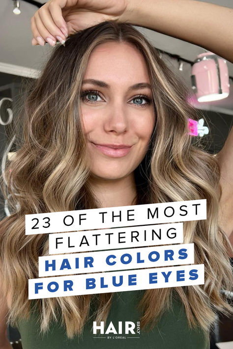 Looking for the best hair color for blue eyes? Try one of these gorgeous shades to help make those baby blues stand out. Brown Balayage With Blue Eyes, Hair Color For Grey Blue Eyes, Pale Blue Eyes Hair Color, Medium Brown Hair With Blue Eyes, Brunette With Pale Skin Blue Eyes, Blue Eyes Fair Skin Hair Color, Best Colors For Blonde Hair Blue Eyes, Dark Hair Colors For Pale Skin Blue Eyes, Olive Skin Blue Eyes Hair Color