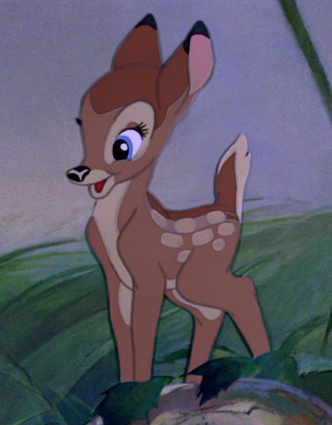 Faline is a female deer and one of the deuteragonists in the films Bambi and Bambi II. She is the daughter of Ena and an unknown buck. First shown as a fawn and later as a young adult doe, she is Bambi's love interest and eventual wife. She is the mother of their two children, Geno and Gurri. Faline is based on the character of the same name from Felix Salten's Bambi: A Life in the Woods. Several details about Faline were changed or left out in for the film. For example, in the novel, Faline.... Bambi Film, Bambi 1942, Bambi Characters, Female Deer, Deer Wallpaper, Bambi Disney, Bambi And Thumper, Cousin Love, Disney Wiki