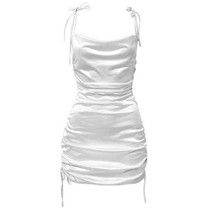 Anton, White Satin Mini Dress, Outfit Png, Grad Dresses, Cowl Neckline, Satin Mini Dress, Hoco Dresses, Satin Material, Dream Clothes