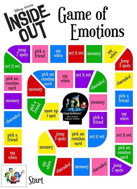 Emotion Activities For Elementary, Social Emotional Games, Emotion Games, Emotions Board, Counseling Crafts, Emotions Game, Inside Out Emotions, School Counseling Activities, Game Image
