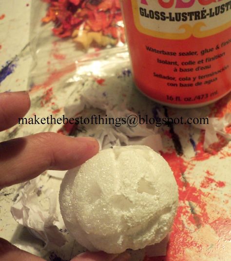 Styrofoam Crafts Halloween, Things To Make With Styrofoam Balls, Styrofoam Ball Crafts Halloween, Primitive Halloween Crafts Diy, Styrofoam Ball Crafts Diy, Primitive Halloween Decor Diy, Primitive Halloween Patterns, Styrofoam Pumpkin Crafts, Diy Halloween Ornaments