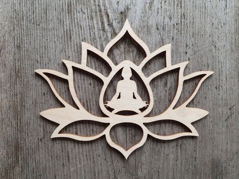 Lotus Position Yoga, Buda Zen, Laser Cut Decor, Diy Yoga, Deco Paint, Laser Cut Wood Crafts, Laser Cut Plywood, Yoga Decor, Laser Engraved Ideas