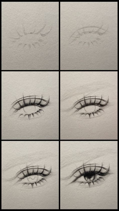 How To Draw A Person Easy, Eye Easy Drawing, Eye Sketch Easy, An Eye Drawing, Things To Draw Simple, Drawing An Eye, Easy Eye Drawing, Eye Drawing Tutorial, Eyelashes Drawing