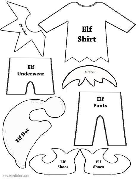 Diy Elf, Juleverksted For Barn, Shelf Clothes, Elf Crafts, Elf Yourself, Chirstmas Decor, Elf Shirt, Template Christmas, Elf Clothes