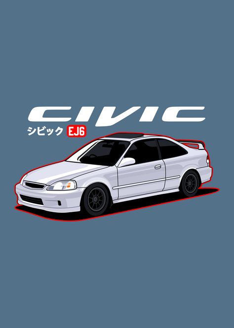 Honda Civic Cartoon, Honda Integra Wallpaper, Honda Civic 2000, Quotes Car, Honda Civic Car, Fastest Car, Civic Car, Honda Car, Nissan Gtr R34