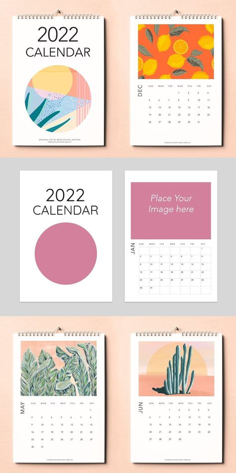 2022 Calendar InDesign Template. Compatible with: Adobe InDesign. File Size: 14.68 MB. Dimensions: 8.5 x 11 in. DPI: 300. Layered. This listing is for a printable A4 Vertical (portrait orientation) 2022 calendar template. Also includes the PDF versions of the original ART calendar. Created for use in InDesign only, all image placeholders can be replaced for your own. All original art is copyright reserved and can not be reused, resold or repurposed. Calendar Cover Design, Calendrier Design, Indesign Free, Calendar Examples, 2022 Calendar, Calendar Templates, Art Calendar, Indesign Templates, Photo Calendar