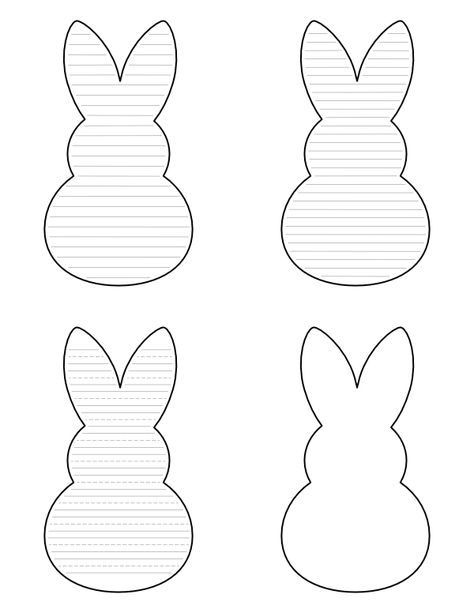 Easter Bunny Cut Out Free Printable, Easter Bunny Cutouts Free Printable, Easter Templates Free Printables, Easter Rabbit Template Free Printable, Printable Rabbit Template, Easter Stencils Free Printable, Easter Bunny Printable Free, Free Printable Bunny Template, Bunny Stencil Templates Free Printable