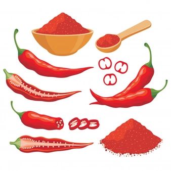 Veggie Art, Cocktail Illustration, Spicy Tomato Sauce, Vector Food, Red Chili Peppers, Pepper Powder, Learning Graphic Design, How To Dry Rosemary, Chilli Pepper