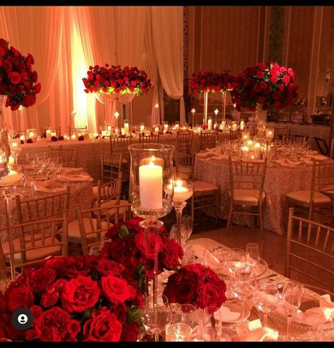 Quince Red And Gold Theme, Quince Decorations Red And Silver, Quiencera Themes Red, Rose Quinceanera Theme, Red And Gold Quinceanera Theme, Red Quince Decorations, Red Quinceanera Ideas Decor, Red And Gold Quinceanera Decorations, Quince Decorations Red