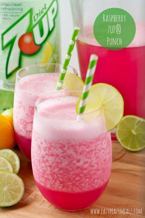 7up Punch, Spa Party Foods, Fruit Drinks Alcohol, Recipes For Parties, Baby Shower Punch Recipes, Alcoholic Punch Recipes, Kids Spa Party, Non Alcoholic Punch, Baby Shower Punch