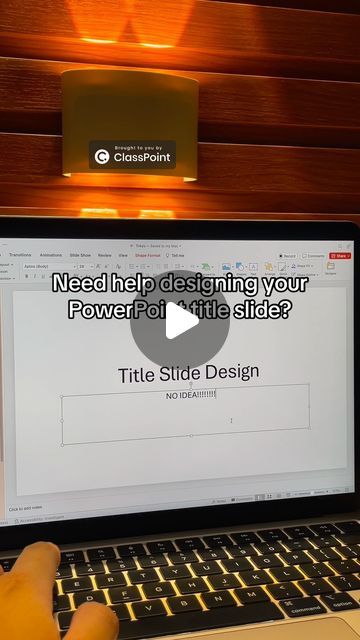 25K views · 2K likes | ClassPoint on Instagram: "Oh, nothing much.. just a creative yet easy way to design your PowerPoint title slide 🤭 #PowerPoint #powerpointdesign #powerpointpresentation" Powerpoint Design Title Slide, Good Presentation Design, Title Slide Powerpoint Design, Presentation Title Slide Design, Presentation Title Slide, Powerpoint Title Slide Design, Powerpoint Design Backgrounds, Title Slide Design, Powerpoint Title Slide