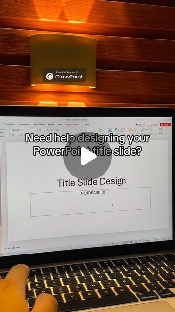 25K views · 2K likes | ClassPoint on Instagram: "Oh, nothing much.. just a creative yet easy way to design your PowerPoint title slide 🤭 #PowerPoint #powerpointdesign #powerpointpresentation" Title Slide Powerpoint Design, Presentation Title Slide Design, Fun Powerpoint Design, Presentation Title Slide, Powerpoint Introduction Slide, Powerpoint Title Slide Design, Powerpoint Ideas Creative, Title Slide Design, Powerpoint Title Slide