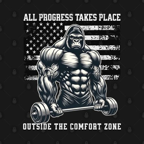 Check out this awesome 'gorilla+workout+in+the+gym' design on @TeePublic! Funny Films, Gorilla Workout, Gorilla Gym, Workout In The Gym, Gym Design, Body Builder, Music Humor, Pride Tshirts, Funny Movies