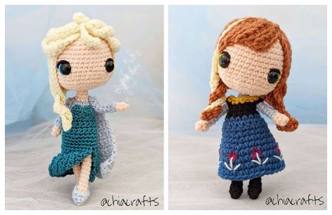 Amigurumi Princess Elsa & Anna Free Crochet Patterns: Frozen Doll Crochet Free Pattern Free Crochet Princess Patterns, Crochet Anna Frozen, Elsa Frozen Crochet Free Pattern, Frozen Amigurumi Free Pattern, Crochet Disney Princess Free Pattern, Princess Amigurumi Free Pattern, Crochet Elsa Doll Free Pattern Disney Frozen, Amigurumi Princess Free Pattern, Elsa Crochet Pattern