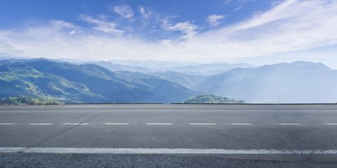 Empty highway asphalt road and beautiful... | Free Photo #Freepik #freephoto #tree #city #cloud #nature Nature, Gacha Road Background, Roads Background For Editing, Road Horizontal, Collage Animation, Render Background, Road Landscape, Empty Road, Toyota Innova