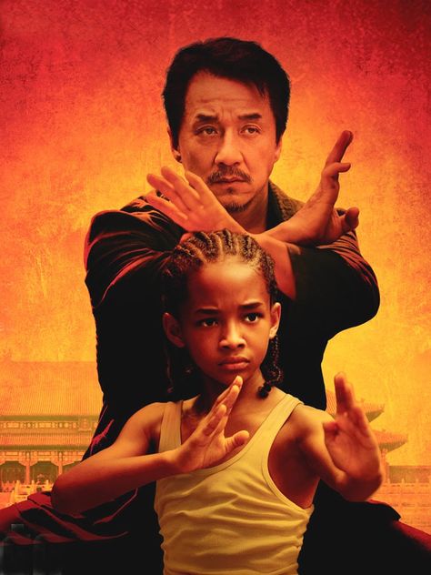 Karate Kid 5 (The Karate Kid) 2010. Jackie Chan y Jaden Smith The Karate Kid 2010, Karate Kid 2010, Kids Movie Poster, Drama Films, Tam Film, Karate Kid Movie, The Karate Kid, Martial Arts Movies, رعب نفسي