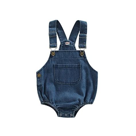 BULINGNA Infant Baby Boy Girl Denim Romper Sleeveless Straps Button Jeans Jumpsuit Unisex Baby Jeans Overalls Summer Clothes Overalls Winter, Suspenders Outfit, Girls Winter Outfits, Overalls Summer, Jumpsuit Shorts, Toddler Jumpsuit, Suspenders For Boys, Baby Girl Clothes Winter