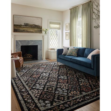 Synthetic Rugs, Black Rugs, Rugs Layout, Rhythmic Pattern, Navy Rug, Rug Direct, Navy Area Rug, Black Area Rugs, Black Rug