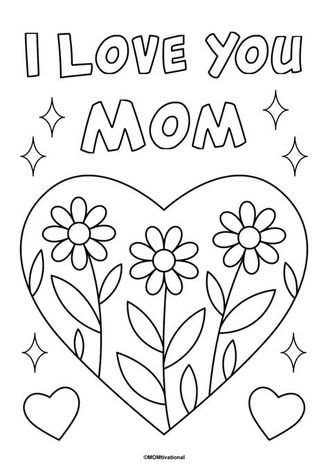 Mothers Day Printablke Coloring Pages For Kids of all Ages! Perfect FREE coloring pages for pre-k kids and even toddlers! Mothers Day Coloring Sheets, Mothers Day Crafts Preschool, Mom Coloring Pages, Mothers Day Drawings, Mothers Day Coloring Pages, Mother's Day Printables, Free Kids Coloring Pages, Mother's Day Projects, Mother's Day Activities