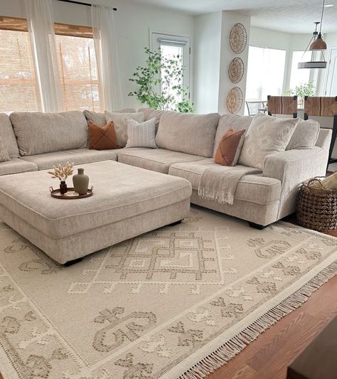 The Couch My Guests Won’t Stop Talking About - Home By Alley Cozy Family Couch, Cozy Living Rooms Couches, Thomasville Costco Couch, Family Couches Cozy Living, Apartment Living Room Couch, Light Couch Living Room, Microfiber Couch Living Room, Neutral Couch Living Room, Cozy Couches Living Room