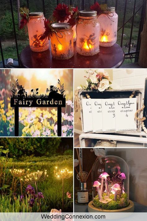 Fairy garden weddings are becoming trendy for couples to celebrate their special day with friends and family. Not only are these weddings filled with whimsy and enchantment, they’re also more sustainable than traditional wedding styles. Filled with ethereal beauty and unique touches, fairy gardens provide a perfect setting to make your special day even more unforgettable. Continue to WeddingConnexion.com for inspiration you need to bring your unique, enchanted fairy garden wedding to life. Diy Fairy Wedding, Fairy Garden Wedding Ideas Receptions, Fairy Wedding Theme Enchanted Forest, Fairy Garden Wedding Ideas, Garden Fairy Wedding, Fairy Tail Wedding Theme, Fairy Tale Wedding Theme, Woodland Fairy Wedding, Traditional Wedding Styles