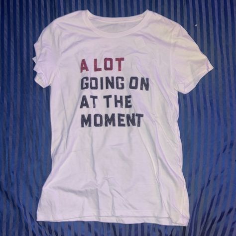 “A Lot Going On At The Moment” Taylor Swift Shirt. Never Worn. Taylor Swift T Shirts, Taylor Swift Outfits Casual, Red Bookmark, Eras Party, Taylor Swift Tshirt, Taylor Swift T Shirt, Taylor Swift Shirt, Taylor Swift Shirts, Taylor Swift Outfits