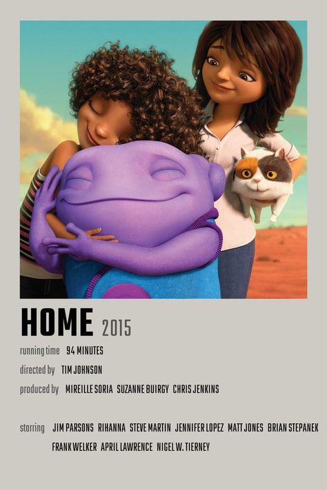 Home Movie Poster Dreamworks, Enough Movie Poster, Movie Info Poster, Home Movie Aesthetic, Home Cartoon Movie, Cartoon Movies To Watch, Kids Movies To Watch, Animated Movies To Watch, Home The Movie