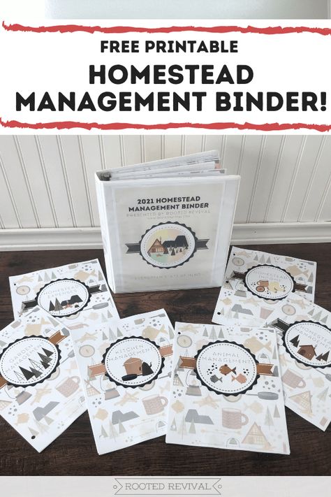 2021 Homestead Management Binder #homestead #management #printable #printables #free #homesteading Homestead Journal Free Printable, Homestead Binder Free Printable, Farm Management Printables, Farm Record Keeping Free Printable, Survival Binder Free Printables, Homestead Printables Free, Free Homestead Planner, Free Homestead Printables, Homesteading Organization