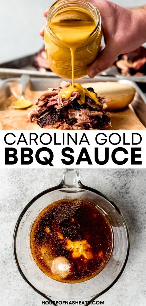 Gold Bbq Sauce Recipe, Carolina Gold Bbq Sauce Recipe, Mustard Bbq Sauce Recipe, South Carolina Bbq Sauce, Carolina Mustard Bbq Sauce, Carolina Gold Bbq Sauce, Gold Bbq Sauce, Bbq Sauce Recipes, Carolina Barbecue