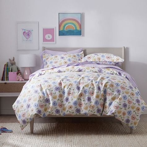 Floral Kids' & Baby Bedding, Bath & Decor | The Company Store Sage Green And Peach, Pastel Poppies, Toddler Comforter, Kids Comforters, Muted Palette, Kids Duvet, Twin Xl Duvet Covers, Baby Sheets, Kids Duvet Cover