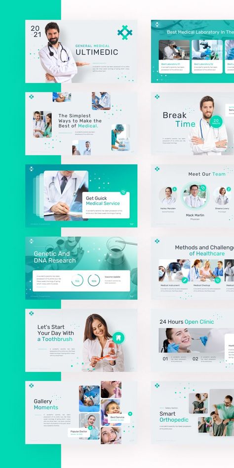 Medical Professional PowerPoint Template Presentation Template Design, Medical Powerpoint, Ppt Template Design, Infographic Inspiration, Chart Infographic, Presentation Design Layout, Infographic Elements, Infographic Poster, Creative Infographic