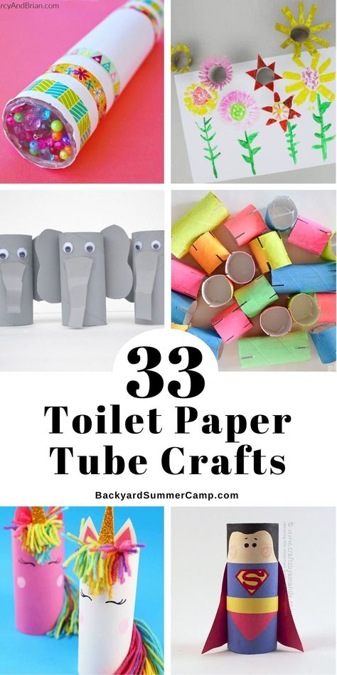 Paper tube crafts are a great kids' activity. Break out the craft supplies to make people, animals, games, and home decor. Toilet Paper Tube Crafts, Paper Tube Crafts, Animals Games, Cardboard Tube Crafts, Tube Crafts, Summer Camp Themes, Backyard Summer, Construction Paper Crafts, Toilet Paper Tube