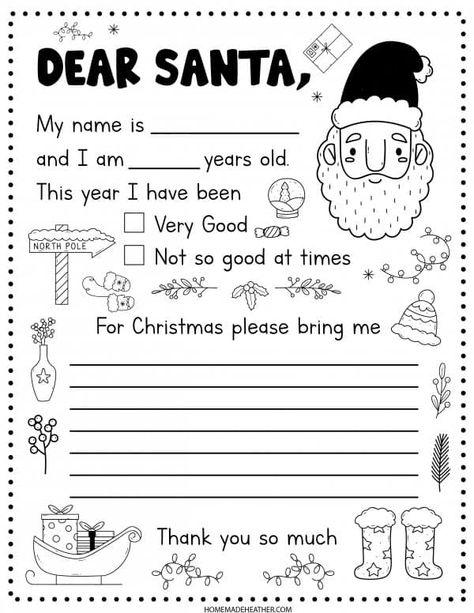 Letters To Santa Preschool, Diy Letter To Santa, Christmas Letter Worksheets, Dear Santa Letter Template, Letter To Santa Printable Free, Kids Letter To Santa Printable, Christmas Letter To Santa Free Printable, Letter To Santa Free Printable Templates, Free Letters To Santa Printable