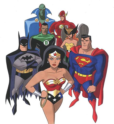 Justice League (2001) Justice League Characters, Justice League Animated, Dc Trinity, Batman Arkham Origins, Justice League Unlimited, Justice League Of America, Lynda Carter, Dc Comics Artwork, Batman Comic Art