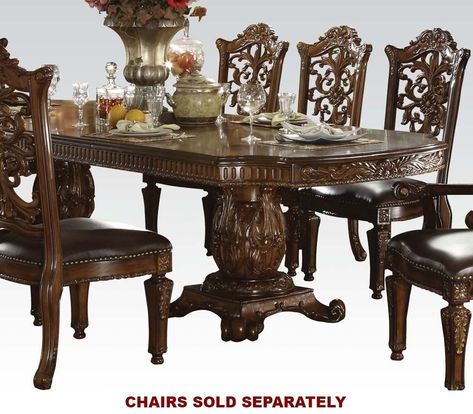 Wood Extendable Dining Table, Pedestal Dining Room Table, Traditional Hardware, Formal Dining Room Sets, Double Pedestal Dining Table, Decor Elements, Trestle Dining Tables, Rectangle Dining Table, Tuscan Decorating