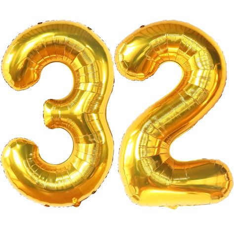 23 Birthday Decorations, 23rd Birthday Decorations, Old Man Birthday, Number Balloons Birthday, Birthday Decorations For Women, 23 Birthday, Balloon Numbers, 23rd Anniversary, Gold Birthday Decorations