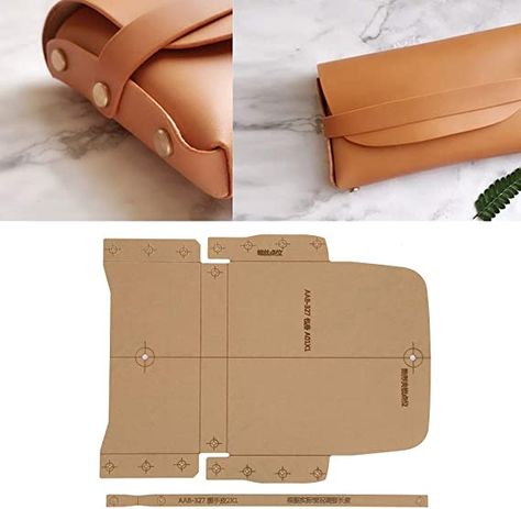 Stitchless Leather Wallet, Leather Craft Ideas, Diy Leather Crafts, Leather Purse Pattern, Sac En Cuir Diy, Wallet Template, Acrylic Purse, Leather Handbag Patterns, Diy En Cuir