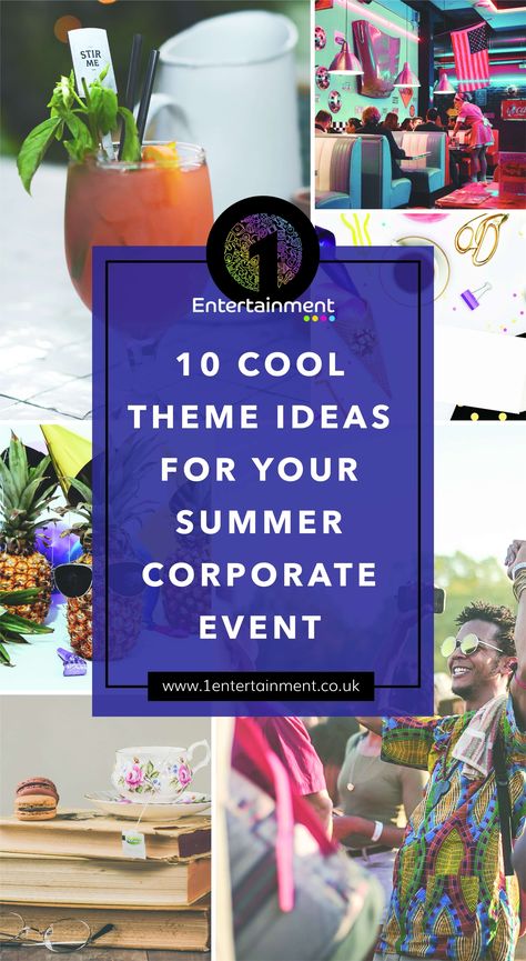 Planning a work event for the summer? Look no further as we look at some great summer themes for your corporate event! Party Themes For Work Events, Work Party Themes Events, Themes For Corporate Events, Corporate Party Ideas Event Planning, Staff Party Theme Ideas, Park Events Ideas, Work Party Theme Ideas, Conference Themes Corporate, Summer Event Themes