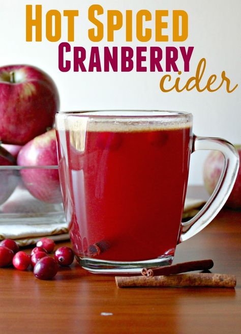 Easy Hot Spiced Cranberry Cider Recipe Spiced Cranberry Apple Cider, Cranberry Cider Recipe, Cranberry Apple Cider, Cranberry Cider, Hot Drinks Recipes, Party Drinks Alcohol, Cranberry Apple, Cider Recipe, Hot Cider