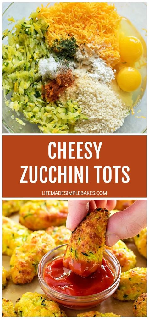 Bulgur, Cheddar Cheese Dip, Zucchini Tots, Life Made Simple, Zuchinni Recipes, Cheesy Zucchini, Shredded Zucchini, Zucchini Muffins, Dinner Sides