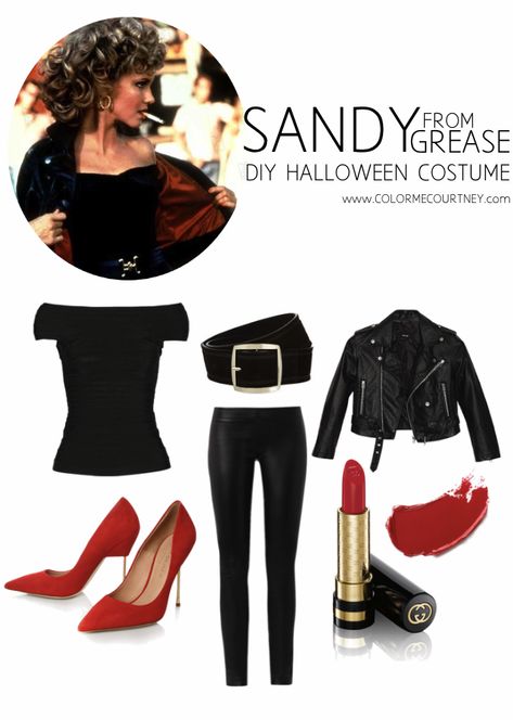 SANDY GREASE SANDY DIY HALLOWEEN COSTUME SANDY FROM GREASE END COSTUME SANDY GREASE LEATHER COSTUME DIY HALLOWEEN COSTUME DO IT YOURSELF HALLOWEEN COSTUME DIY HALLOWEEN COSTUME IDEAS Grease Diy Costume, Sandy Grease Costume, Sandy From Grease, Grease Costume, Easy Diy Halloween Costumes, Sandy Grease, Diy Halloween Costume, Costume Diy, Easy Diy Halloween