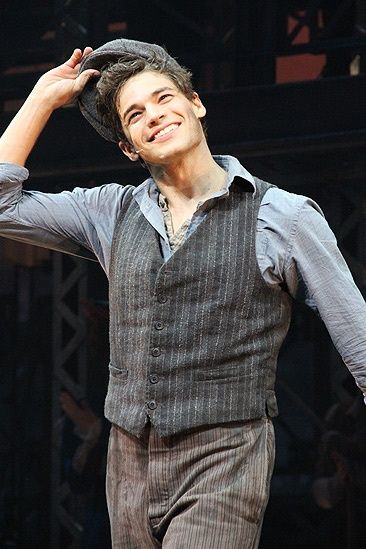 Jeremy Jordan as Jack Kelly in Newsies.  First at Paper Mill, soon on Broadway!! Yellow Collage, Jeremy Jordan, Jack Kelly, Neil Patrick, Theatre Geek, Paper Mill, Musical Plays, Theatre Nerds, Theatre Life