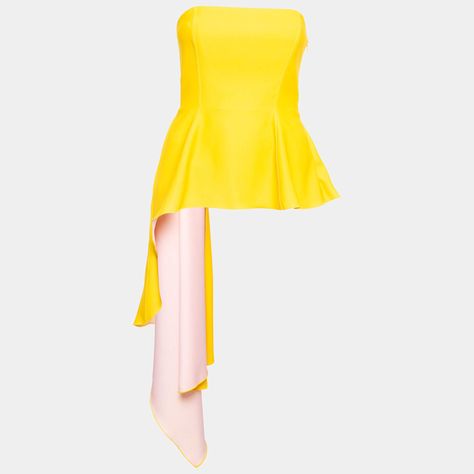 Dior Yellow Jersey Strapless Asymmetric Corset Top M Luxury Wardrobe, Dior, Yellow, Yellow Jersey, Top Corset, Luxury Closet, Corset Top