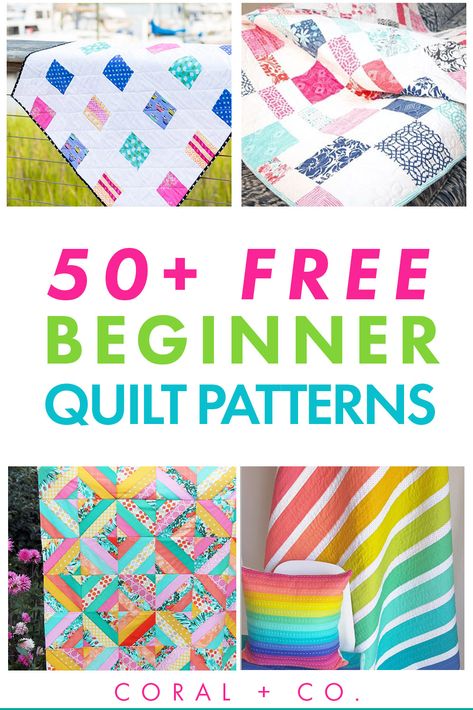 Patchwork, Tela, Free Quilt Patterns For Beginners, Easy Quilt Patterns For Beginners, Beginner Quilts, Quilt Patterns For Beginners, Quilts Easy, Creative Quilts, Quick Quilts