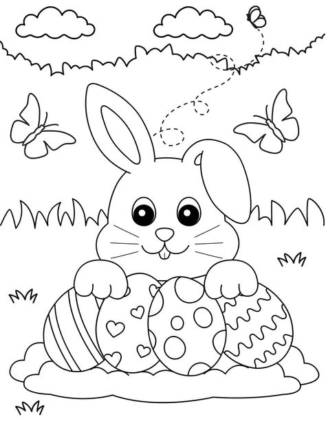 Easter Bunny Coloring Pages Printable, Easter Colouring Pages Printables, Easter Bunny Drawing Easy, Easter Coloring Pages Printable Free, Easter Coloring Pages For Kids, Dance Coloring Pages, Easter Coloring Sheets, Bunny Coloring, Egg Coloring