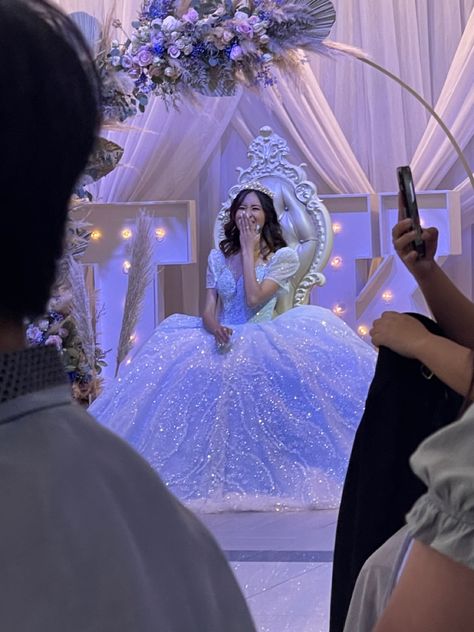 debut 
filipinana theme
blue dress Cinderella Debut Theme Ideas, Quinceanera Vision Board, Debut Venue Design Simple, Disney Debut Theme, Debut Filipino Dresses, Cinderella Debut Theme, Requeridos For Quince, Debutante Dresses Filipino, Filipino Debut Theme