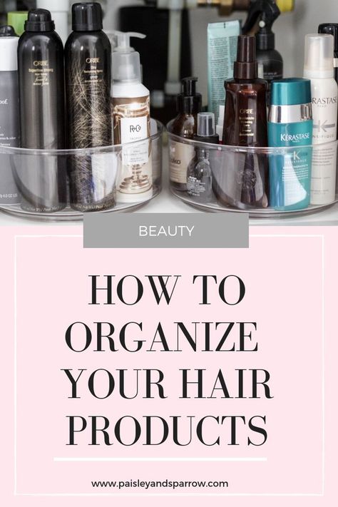 Have too much hair products? Here is my secret to organizing your hair products with a lazy susan! #hairproducts #organizing #beauty Amigurumi Patterns, Organisation, Organizing Beauty Products, Hair Product Storage, Hair Product Organization, Using Dry Shampoo, Texturizing Spray, Hair Product, How To Curl Your Hair